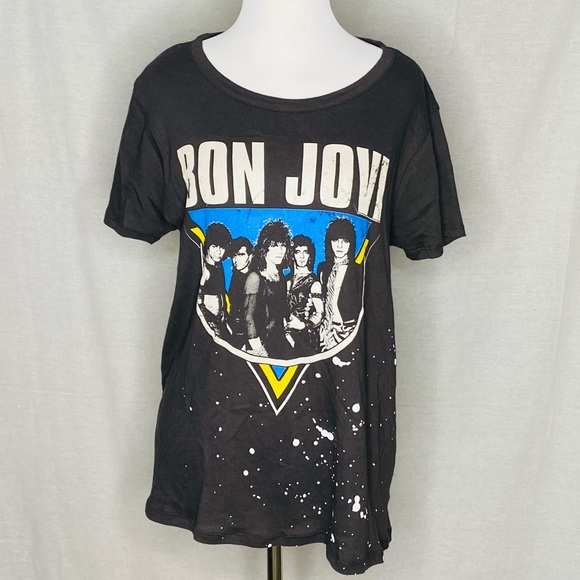 Chaser‎ Bon Jovi distressed band t-shirt size M NWT - Picture 1 of 8